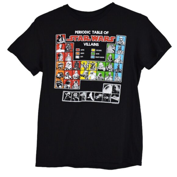 Star Wars Shirt M Adult Unisex Black Periodic Table Villains VFifthSun Graphic - Picture 1 of 7